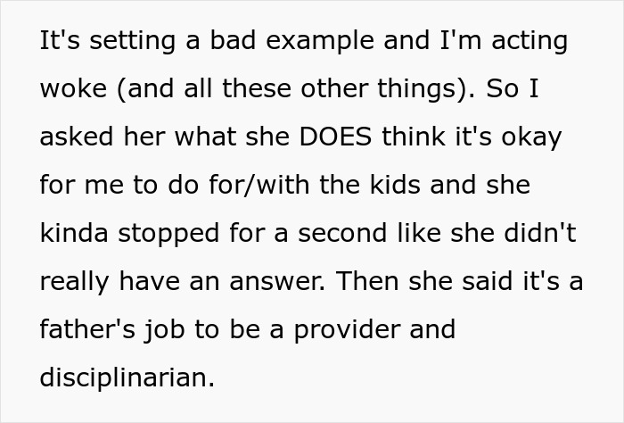 Christian Guy Agrees To Strict Gender Roles In The Family, Upset Wife Actually Enforces Them