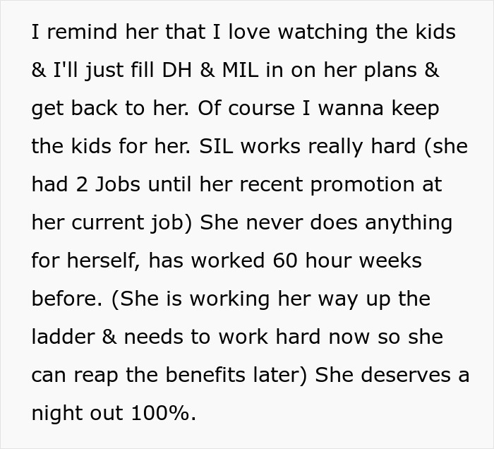 Man's shiny spine: his decision to watch kids for SIL who works hard and deserves a night out. Man's shiny spine: his decision to watch kids for SIL who works hard and deserves a night out.