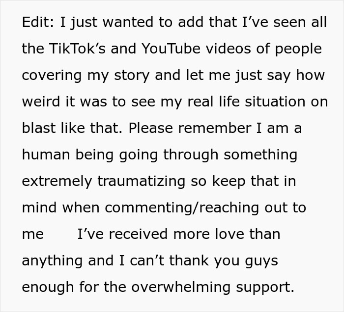 Text discussing the weirdness of seeing personal story on TikTok and YouTube about the spy camera room step dad. Text discussing the weirdness of seeing personal story on TikTok and YouTube about the spy camera room step dad.