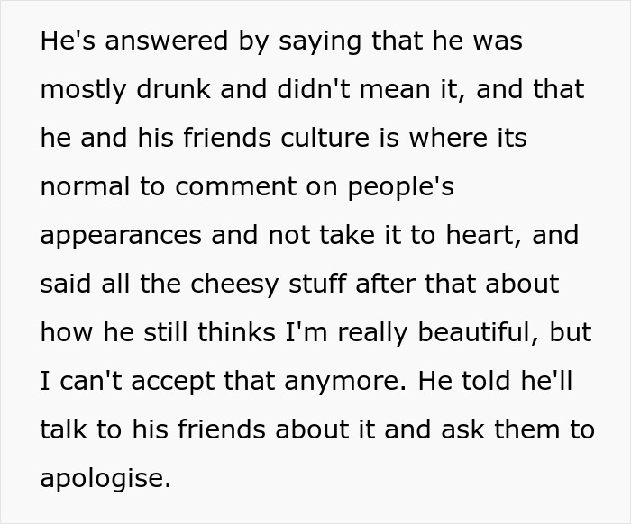 Screenshot of a text detailing a husband's explanation about his old pics with his ex and his friends' culture. Screenshot of a text detailing a husband's explanation about his old pics with his ex and his friends' culture.