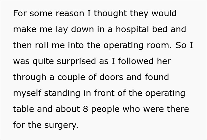 A patient stands before the operating table, ready for brain tumor surgery and a second chance at life.
