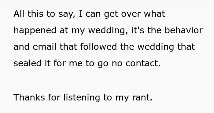 Wedding drama: mom takes over daughter's wedding dance floor, leading to a no-contact decision after the event.