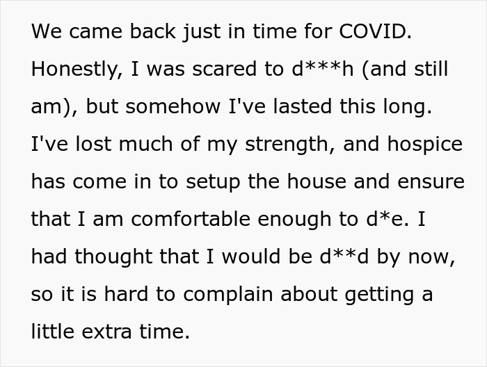 Husband plans to spring huge and sad news to wife after a trip of a lifetime. The man talks about his current health status and worries. Husband plans to spring huge and sad news to wife after a trip of a lifetime. The man talks about his current health status and worries.