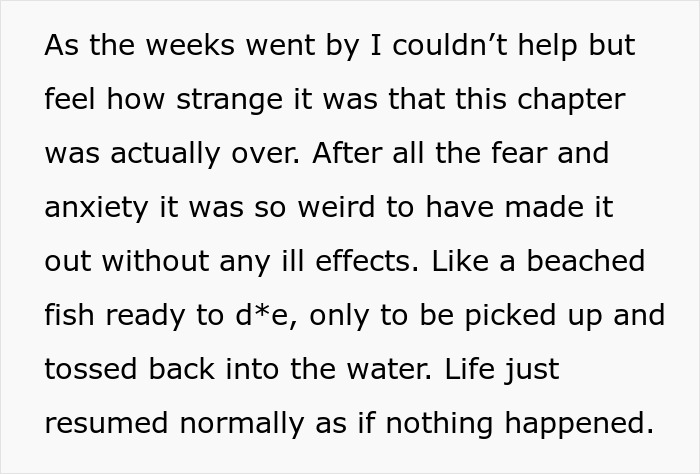 Man reflects on overcoming a brain tumor, feeling like a second chance at life after recovery.