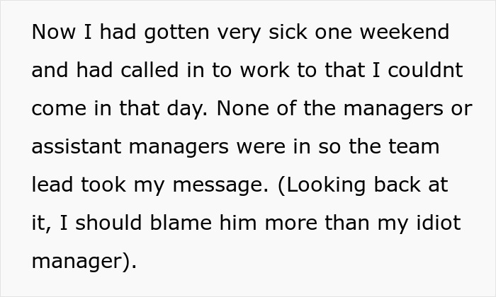 A student worker reports being sick and a lazy manager fires her, watching her career crumble.
