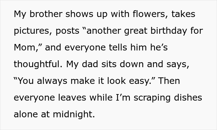 A screenshot showing text about a 27YO refusing to host a Mom's B-Day, feeling like blasphemy. A screenshot showing text about a 27YO refusing to host a Mom's B-Day, feeling like blasphemy.