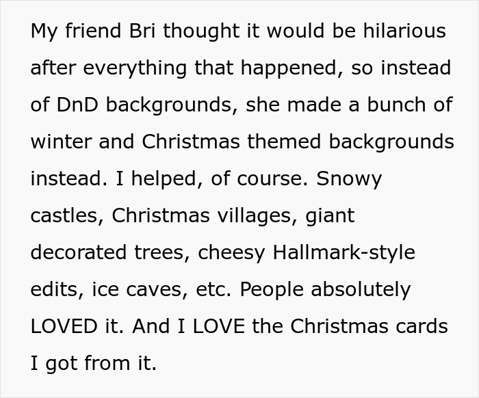 A woman's scary fixation takes an unsettling turn: Christmas-themed backgrounds for photos, showing an unhinged obsession.