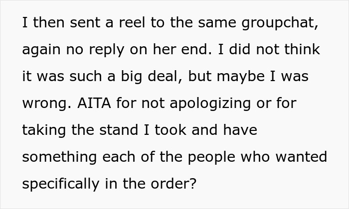 A screenshot of a forum post where a user asks if they are the AITA for not apologizing to a picky eater. A screenshot of a forum post where a user asks if they are the AITA for not apologizing to a picky eater.
