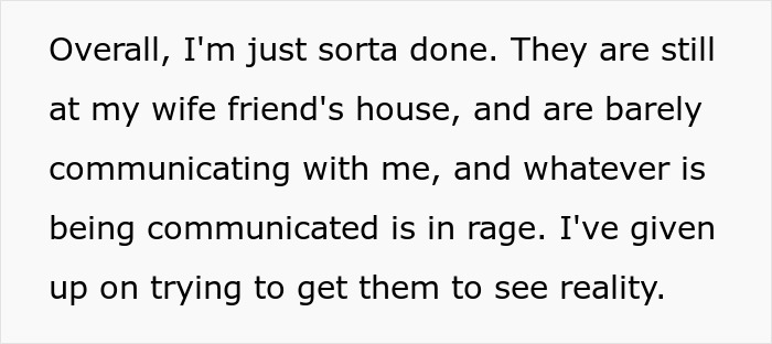 A screenshot of a text about someone feeling done with communication, as a daughter loses her college fund. A screenshot of a text about someone feeling done with communication, as a daughter loses her college fund.