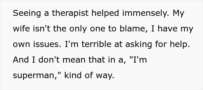 A man with cancer reflecting on therapy and his postpartum wife who expects him to slog at home.