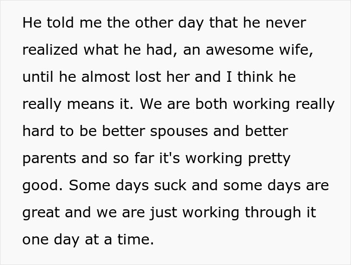 Text describing how the man realized what he had and how they are working to be better parents after he cheats on pregnant wife. Text describing how the man realized what he had and how they are working to be better parents after he cheats on pregnant wife.