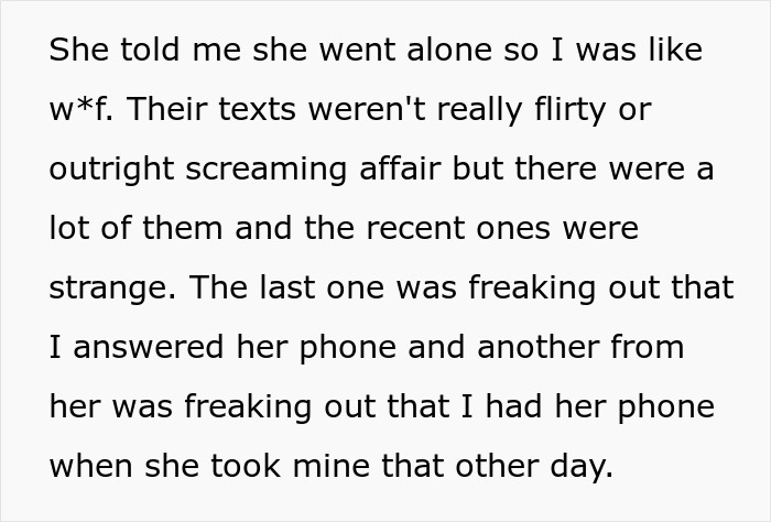 Guy gets weirded out by wife's reaction, discovering suspicious texts and lies about going to scans alone.