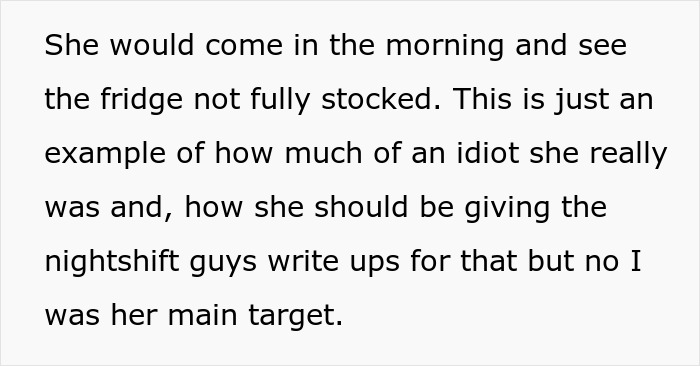 A manager fires a student worker and watches her career crumble. This is a text describing an example of a lazy manager.