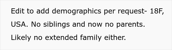 Demographics provided for the teen who escaped her controlling mom and learned about body lies: 18F, USA. Demographics provided for the teen who escaped her controlling mom and learned about body lies: 18F, USA.