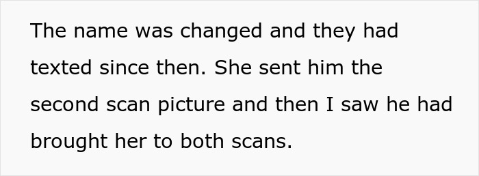 Guy sees something suspicious on wife's phone, finding changed name and messages about scans.