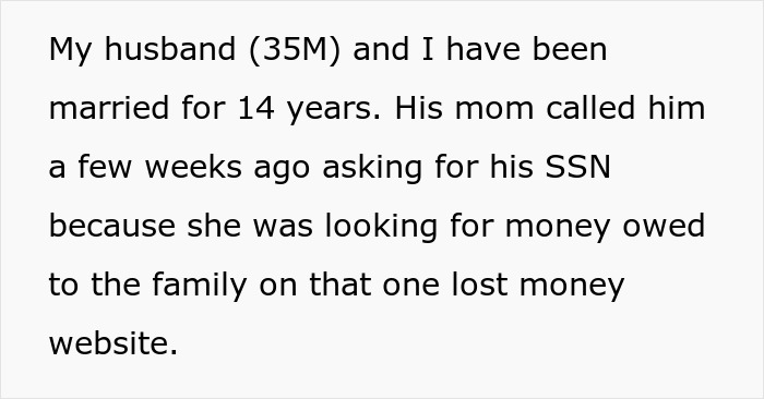 Screenshot of text detailing how a mom looked for her son's long-lost $6K on a lost money website. Screenshot of text detailing how a mom looked for her son's long-lost $6K on a lost money website.