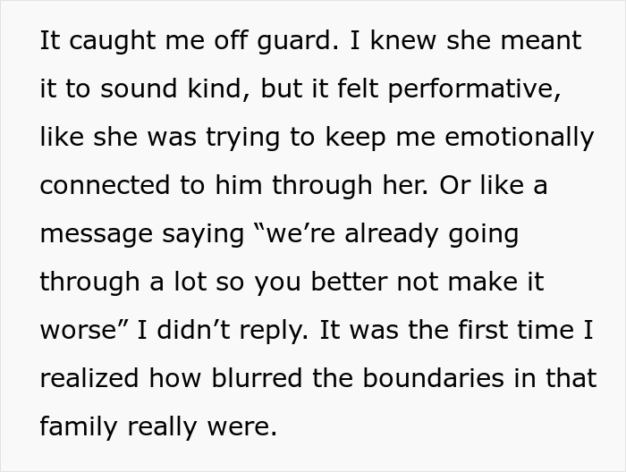 A woman talks about feeling like the third wheel in her marriage, realizing blurred boundaries in the family from a MIL message. A woman talks about feeling like the third wheel in her marriage, realizing blurred boundaries in the family from a MIL message.