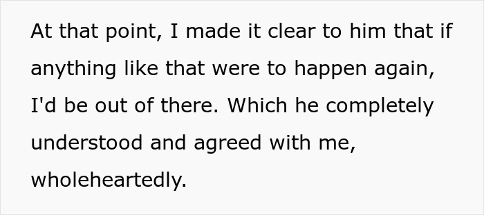 A woman's scary fixation on a groom took an unsettling turn; she made it clear she would leave if anything happened again.