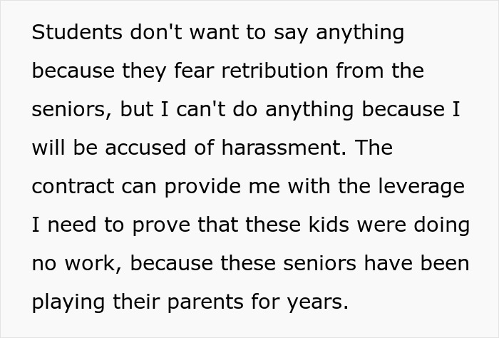 Lazy Seniors Force Classmates To Do All The Work, Teacher's Trap Blows Up In Their Faces Lazy Seniors Force Classmates To Do All The Work, Teacher's Trap Blows Up In Their Faces