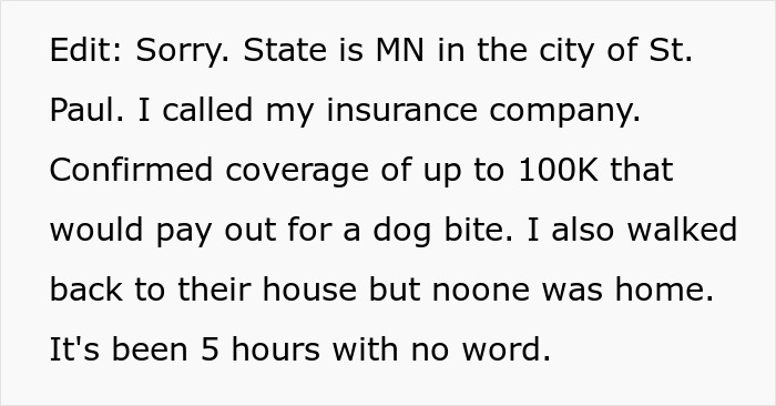 Text snippet: A woman secures insurance coverage for a dog bite, dealing with a dog owner's worst nightmare. Text snippet: A woman secures insurance coverage for a dog bite, dealing with a dog owner's worst nightmare.