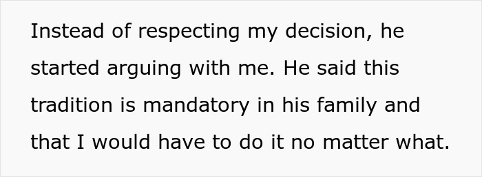 Text snippet: Instead of respecting my decision, he started arguing with me. She realized getting married was a huge mistake.