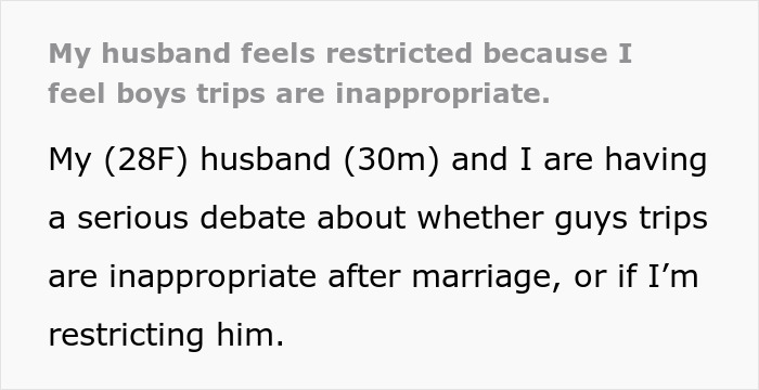 Guy Wants Marriage At Home And Single-Guy Trips To Thailand With Pals, Wife Says He Can’t Have Both Guy Wants Marriage At Home And Single-Guy Trips To Thailand With Pals, Wife Says He Can’t Have Both