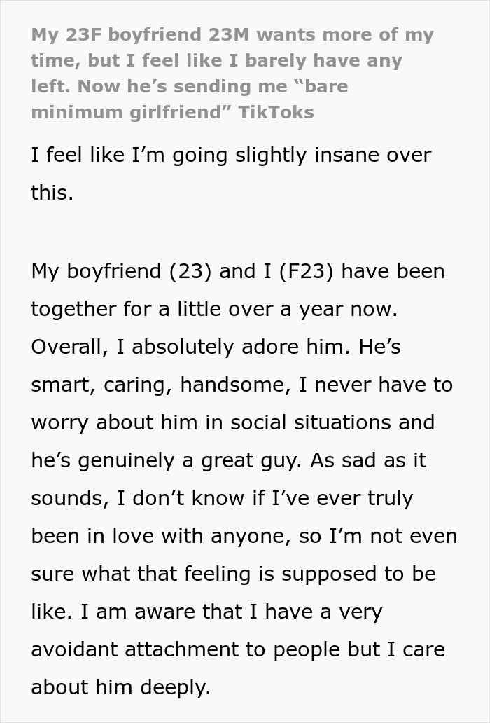 Woman Accepts BF’s Flaws But Draws The Line When He Starts Sending Her TikToks She Doesn’t Agree With Woman Accepts BF’s Flaws But Draws The Line When He Starts Sending Her TikToks She Doesn’t Agree With