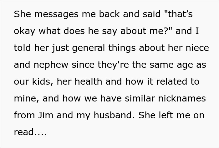 Screenshot of text revealing a GF hasn't spoken to her guy in 10 years, yet he knows every detail.