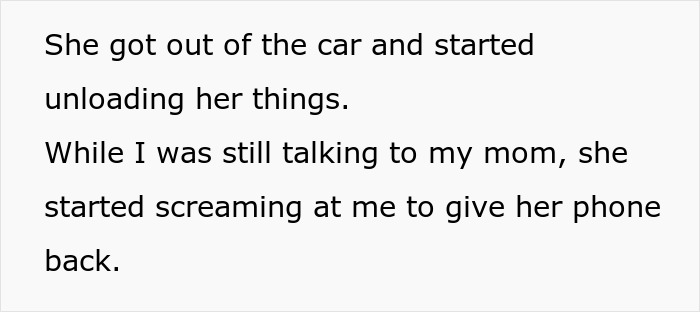 Image depicting sister's unexpected reaction after a car trip, leading to family drama. Image depicting sister's unexpected reaction after a car trip, leading to family drama.
