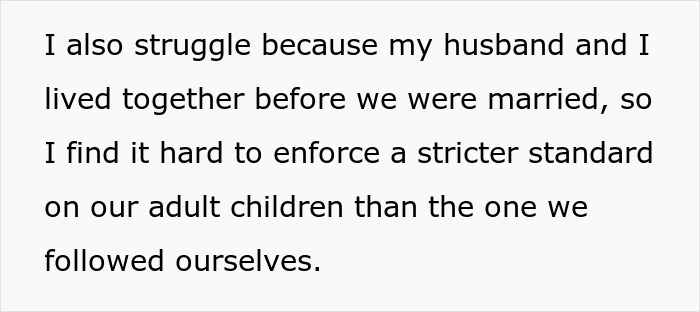 A woman struggles with her husband's plan to charge her daughter's boyfriend rent, given their past. A woman struggles with her husband's plan to charge her daughter's boyfriend rent, given their past.