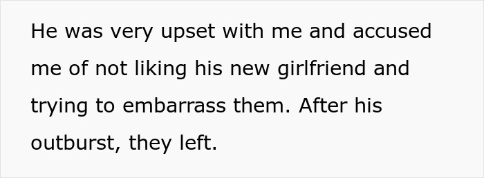 The man was upset about the frozen meal offer and exploded, leaving with his girlfriend. The man was upset about the frozen meal offer and exploded, leaving with his girlfriend.