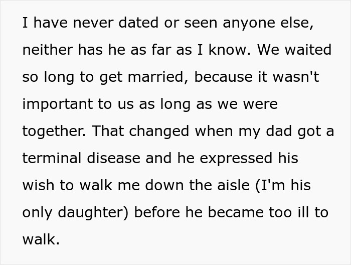 A woman considers her future mother-in-law's actions and her son marrying her.