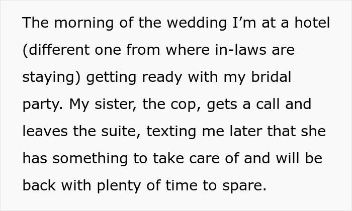 Bridal party prepares while the groom's family is banned from the wedding.
