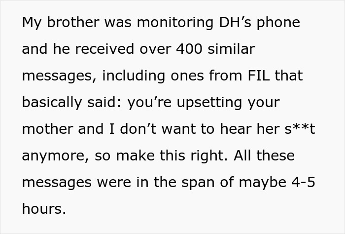 Groom's Mom: Text messages from family to the groom regarding the wedding and his bride's gay brother.