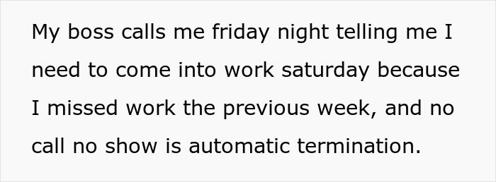 A boss's call on Friday night, leading to a student worker's career crumbling after being fired.