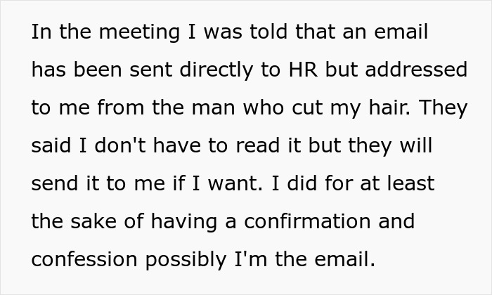 Woman's Creepy Coworker Cut Off Her Hair After Months Of Weird Comment, Blames It On "Intrusive Thought" Woman's Creepy Coworker Cut Off Her Hair After Months Of Weird Comment, Blames It On "Intrusive Thought"