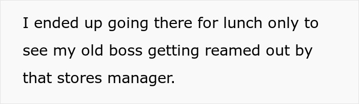 A white background with black text describing a lazy manager getting reamed out.