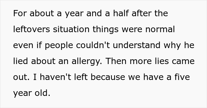 Woman Finds Out Her Husband Fakes A Dangerous Food Allergy, Then Uncovers A Pattern Of Bigger Lies