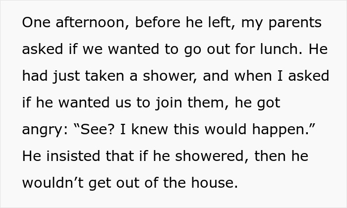 A screenshot of a woman describing her husband's anger before a trip, related to feeling like the third wheel in her marriage with MIL. A screenshot of a woman describing her husband's anger before a trip, related to feeling like the third wheel in her marriage with MIL.