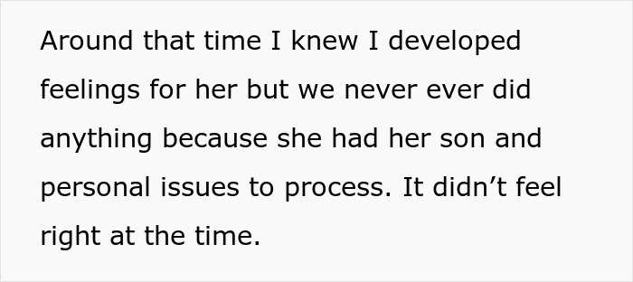 Man discusses developing feelings for his wife, highlighting his emotional journey regarding past trauma.