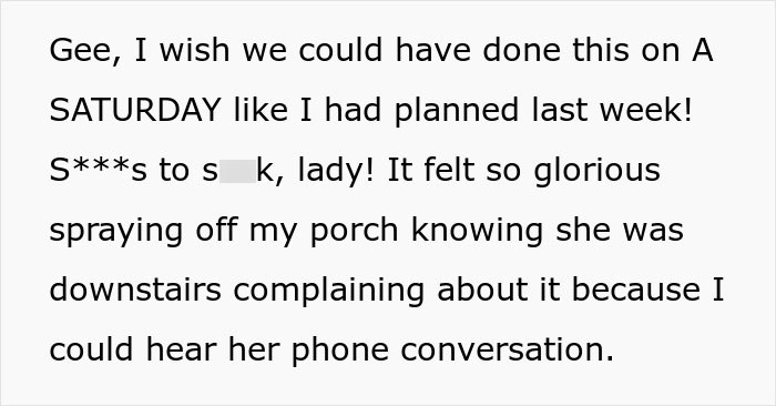 Neighbors Throw A Fit About Woman Cleaning Porch, She Maliciously Complies With HOA’s Response Neighbors Throw A Fit About Woman Cleaning Porch, She Maliciously Complies With HOA’s Response