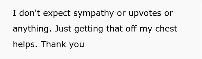 Man expresses relief in sharing his story about his cancer and postpartum wife, not seeking sympathy but understanding.