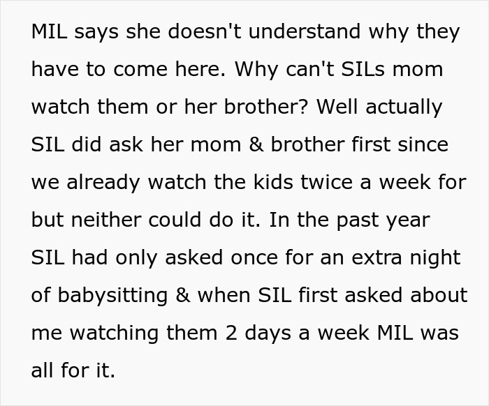 Screenshot of text about a man's shiny spine, explaining MIL's objections to watching the kids. Screenshot of text about a man's shiny spine, explaining MIL's objections to watching the kids.