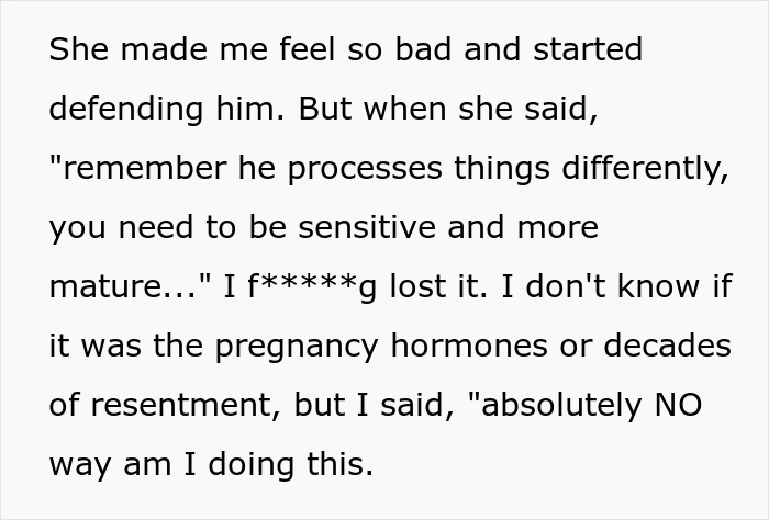 Text describing feeling bad and defending someone, mentioning processing things differently due to autism as an excuse. Text describing feeling bad and defending someone, mentioning processing things differently due to autism as an excuse.
