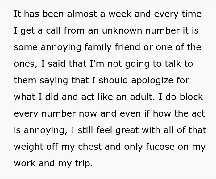 Man denies aunt money. He blocks calls from family friends telling him to apologize for denying his aunt money. Man denies aunt money. He blocks calls from family friends telling him to apologize for denying his aunt money.