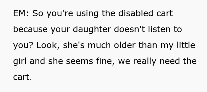 Entitled Mom Tries To Take Special Cart Away From Shopper With Disabled Kid As Her Child Is Sleepy Entitled Mom Tries To Take Special Cart Away From Shopper With Disabled Kid As Her Child Is Sleepy