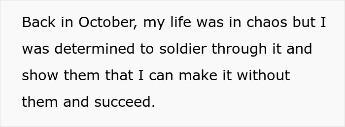The woman's resolve to succeed after seeing her husband and sister naked, despite chaos in her life.