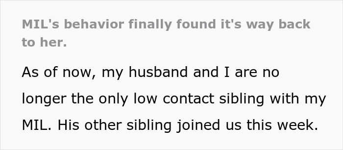 Text about a gossiping mom and her horrible comments, revealing her behavior finally came back to her.