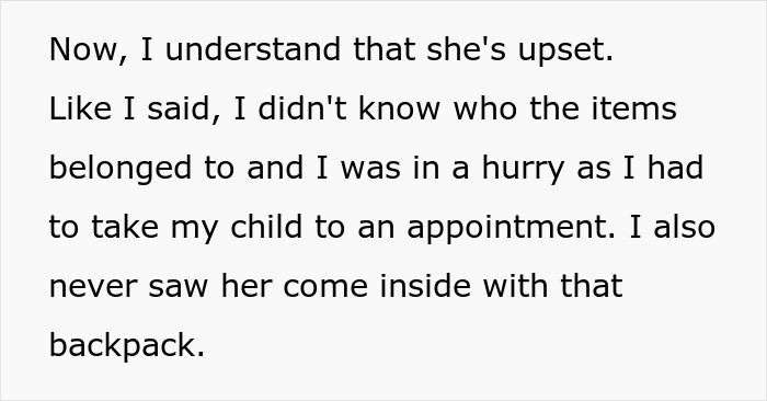 Cleaner Helps Herself To Teacher&rsquo;s Lost Backpack, Gets Mad When The Owner Helps Herself To It Too