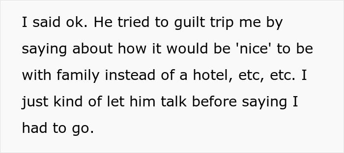 A screenshot showing text about a delulu mom trying to guilt-trip a family member for housing and help.